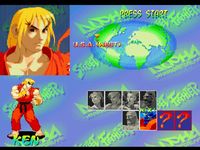 une photo d'Ã©cran de Street Fighter Alpha sur Sega Saturn